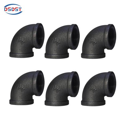 Good Quality Malleable Iron Pipe Fittings Cast Iron Natural Black Elbow For Home Improvement 1/2